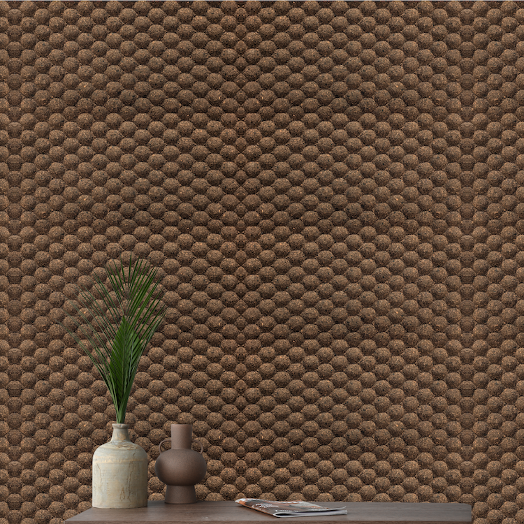 Golf - Cork Wall Panels in Natural Black Color