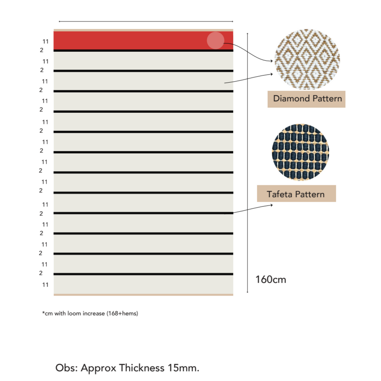 SINTRA Cork and Cotton Handmade Rug