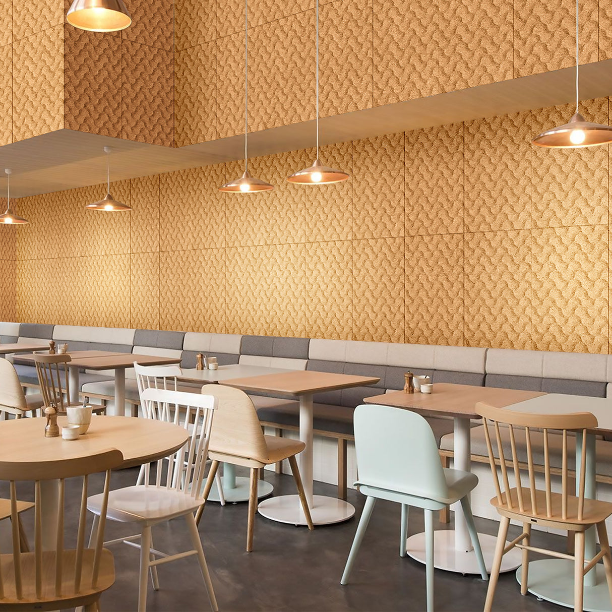 Dreamy Clouds - Cork Wall Panels in Natural Color