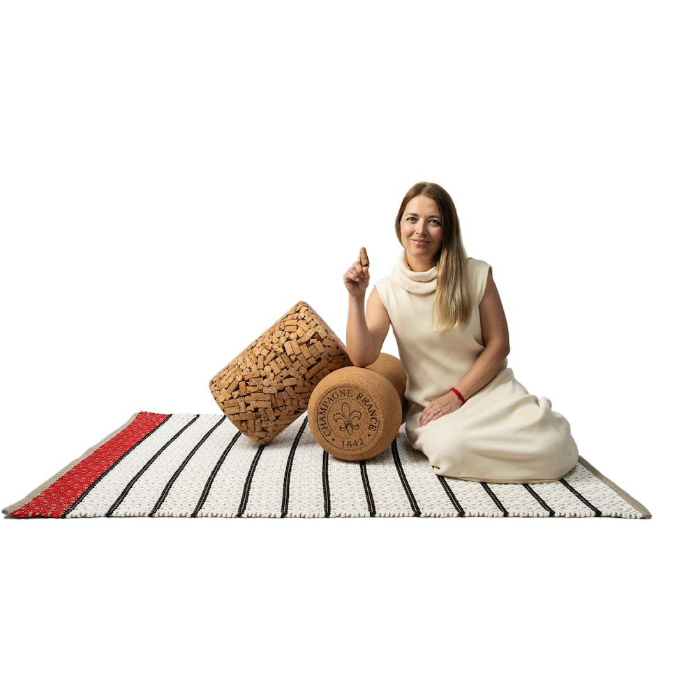 SINTRA Cork and Cotton Handmade Rug