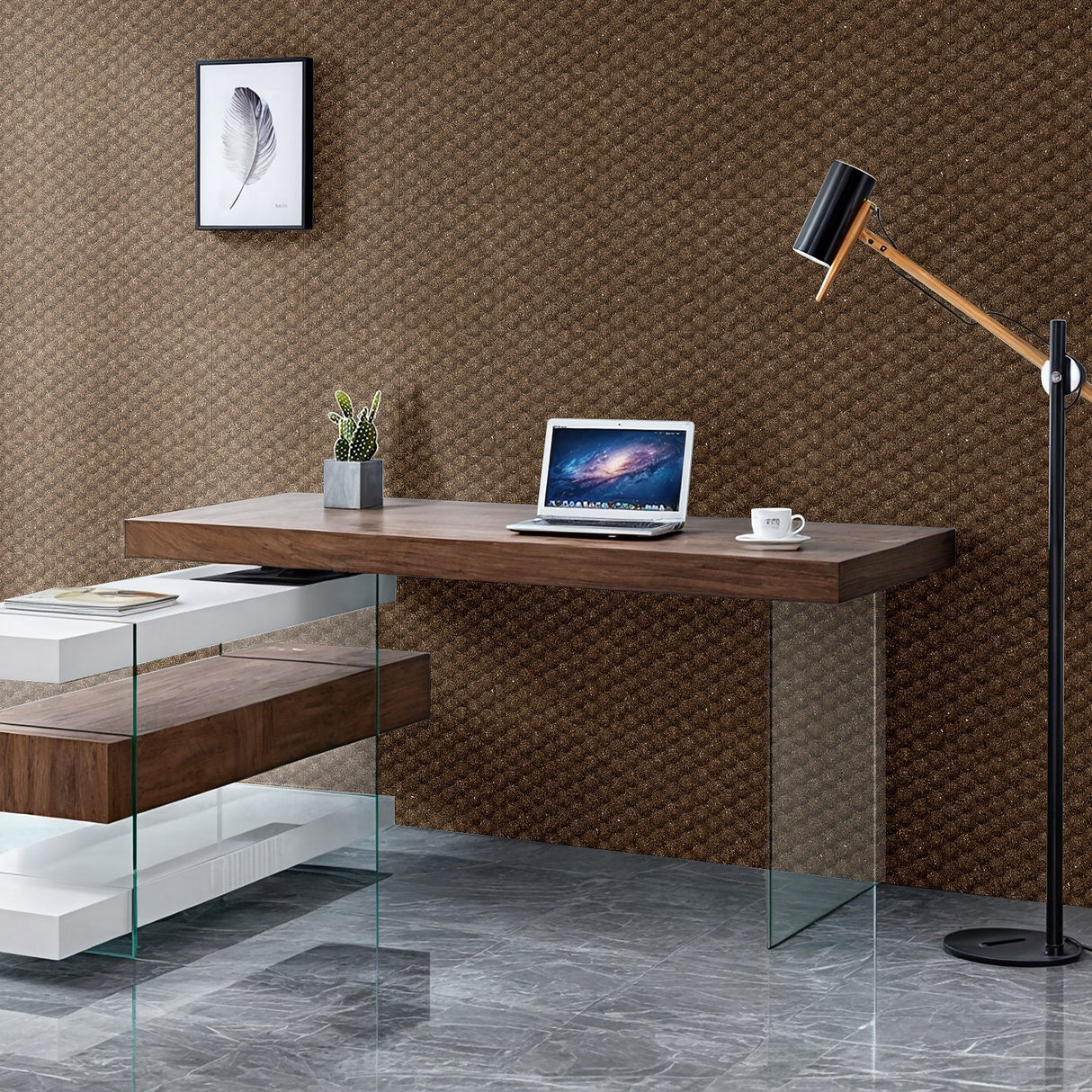 Golf - Cork Wall Panels in Natural Black Color