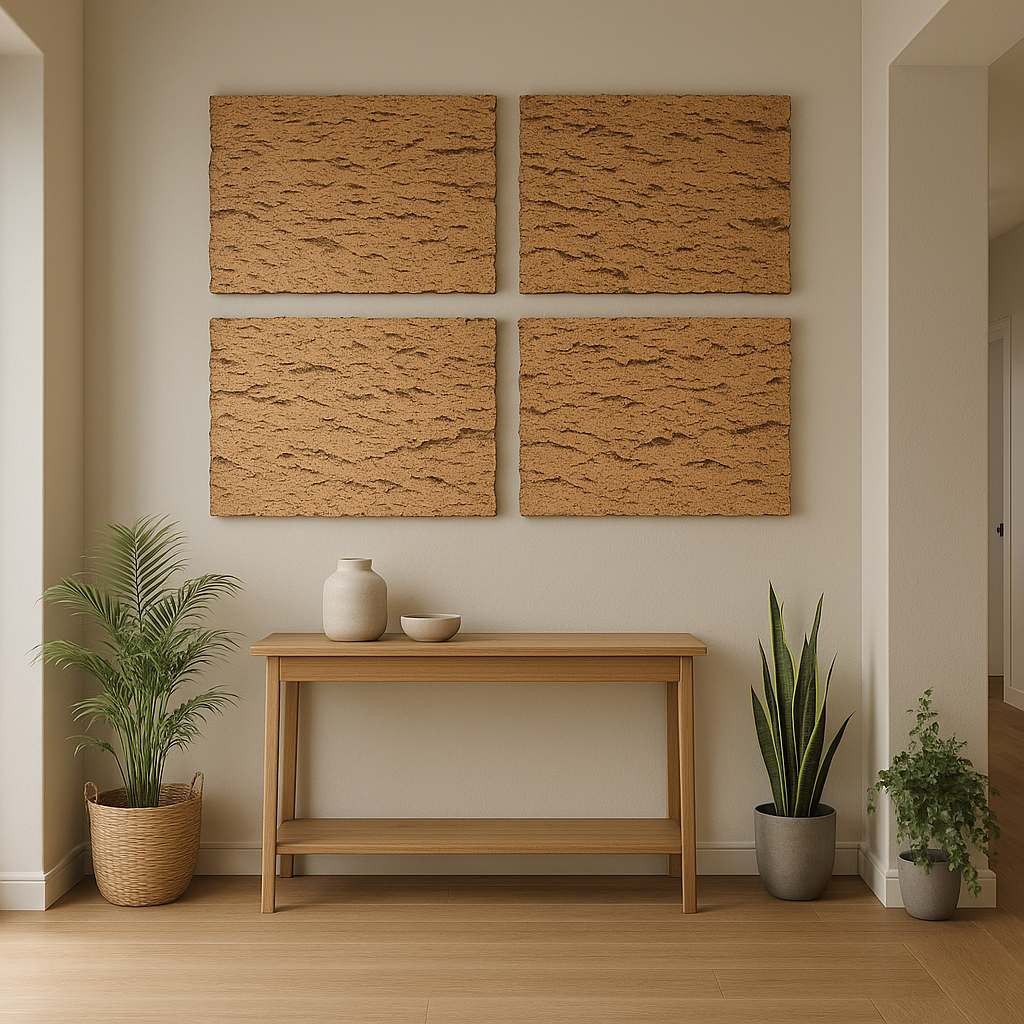Natural Raw Cork Wall Art Panel