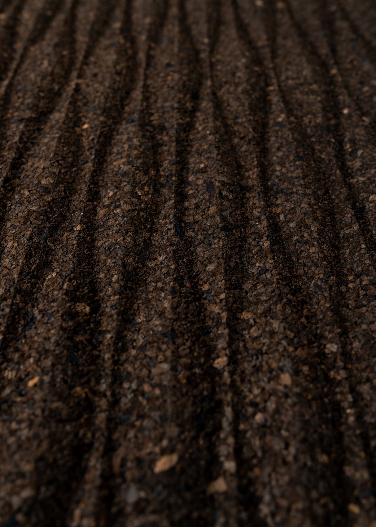 Meadows - 3D Cork Tiles in Natural Black Color