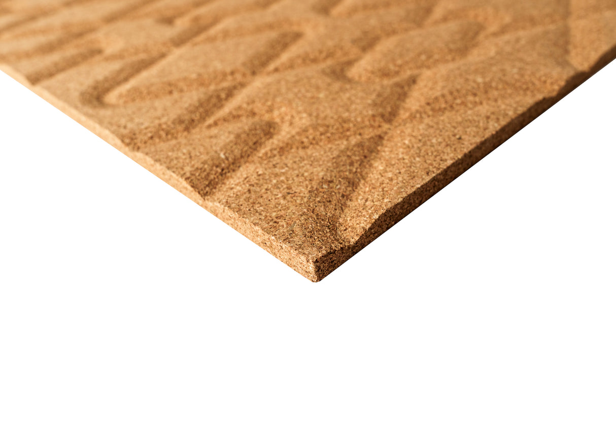 Rumba - 3D Cork Wall Tiles in Natural Color