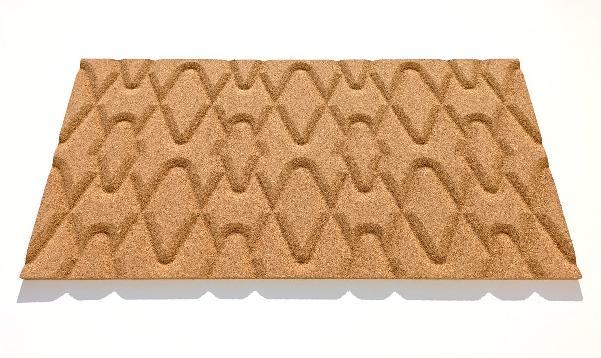 Rumba - 3D Cork Wall Tiles in Natural Color