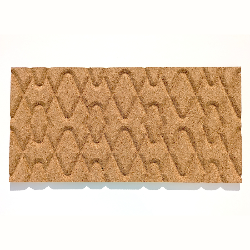 Rumba - 3D Cork Wall Tiles in Natural Color