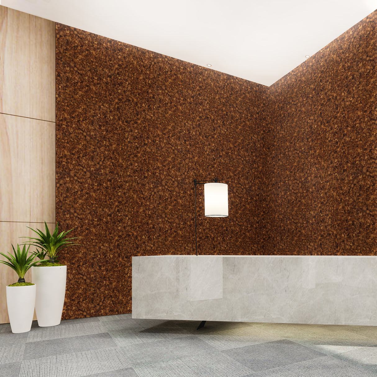 Rustic Walnut - Dark Cork Wall Panels