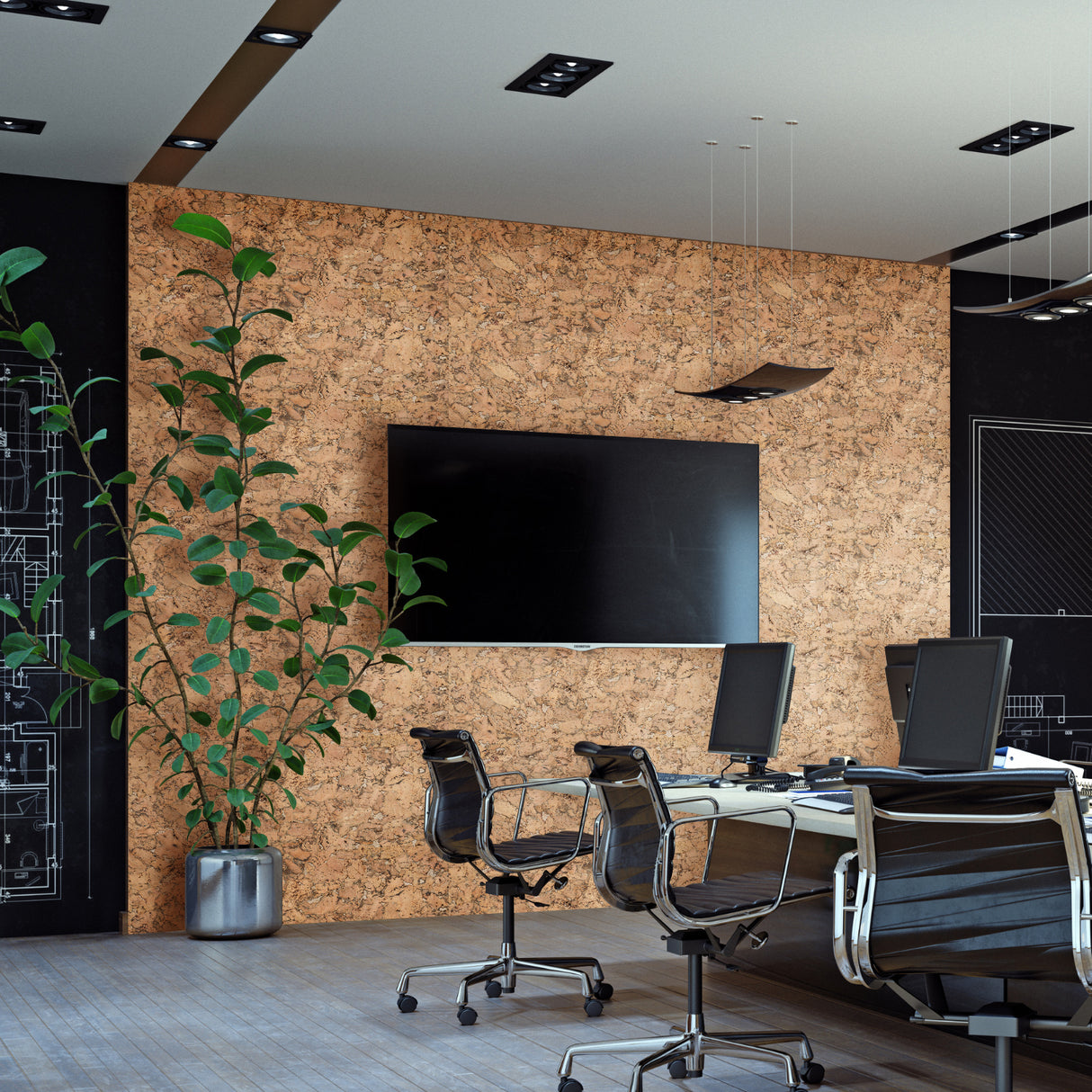 Silk Essence - Soft White Cork Wall Panels