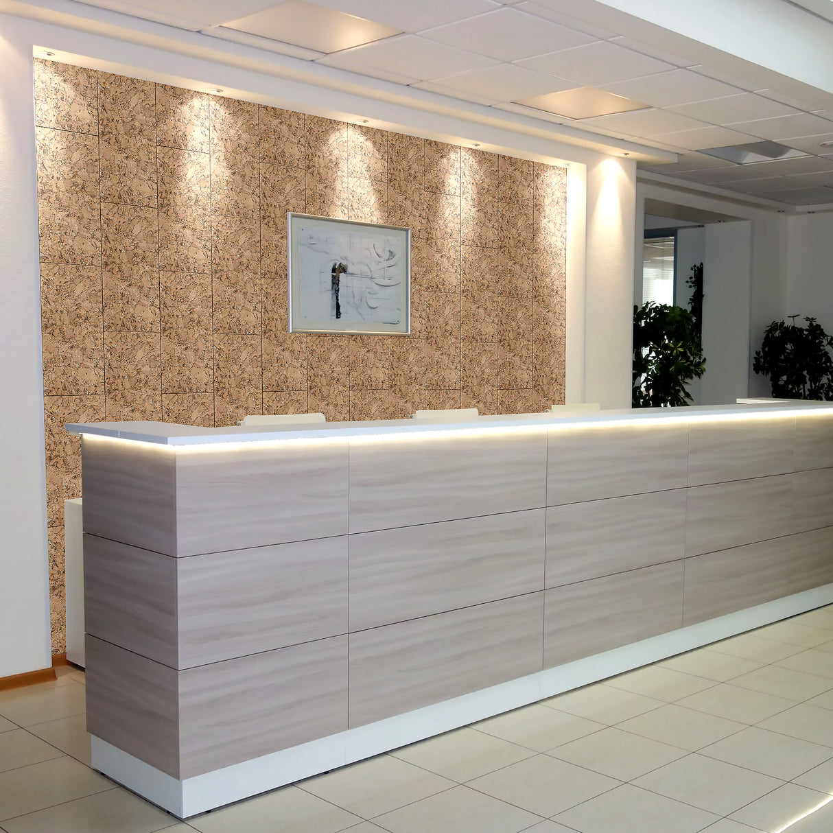 Silk Essence - Soft White Cork Wall Panels