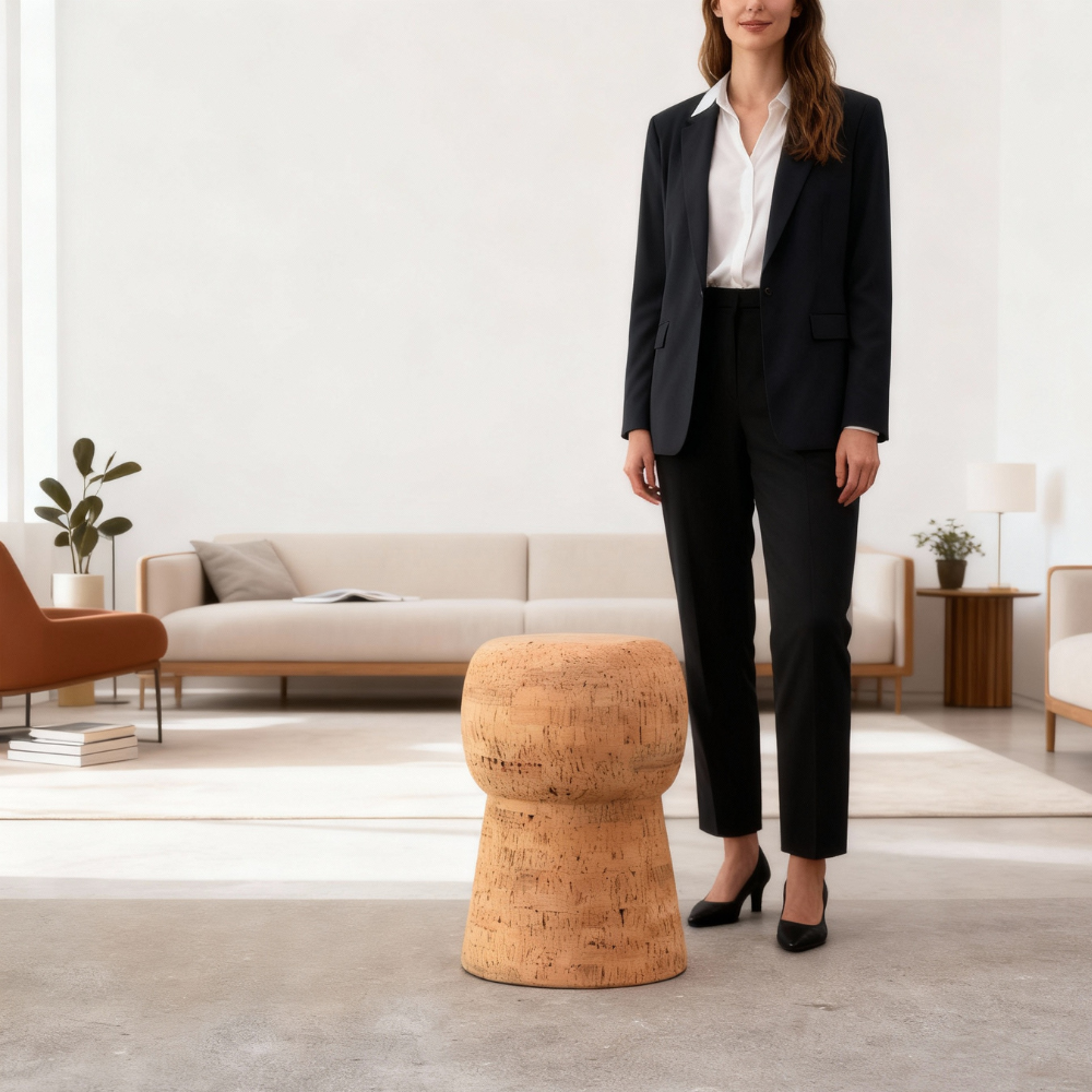 Solid Cork Champagne Stool