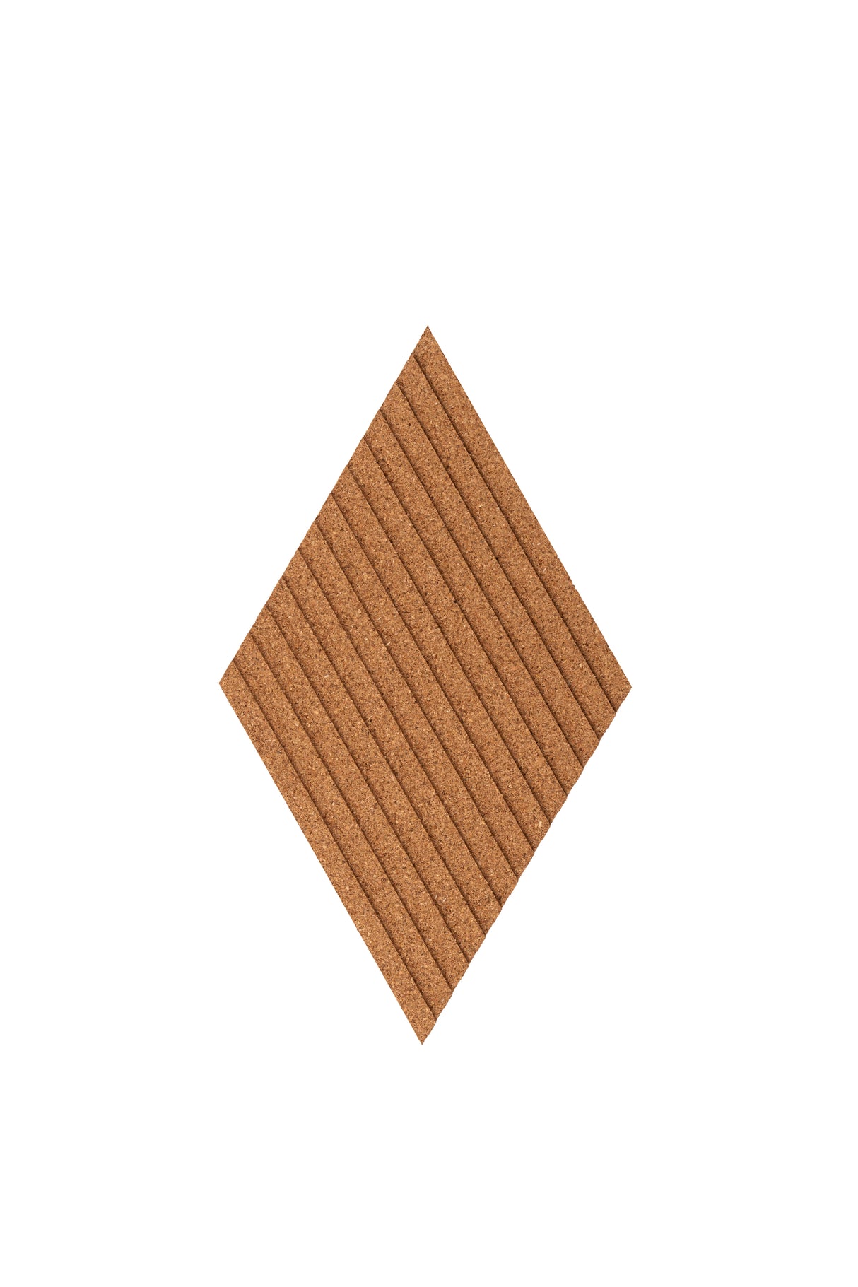 Stripe Rhombus Cork Tiles - 6 Tiles Box