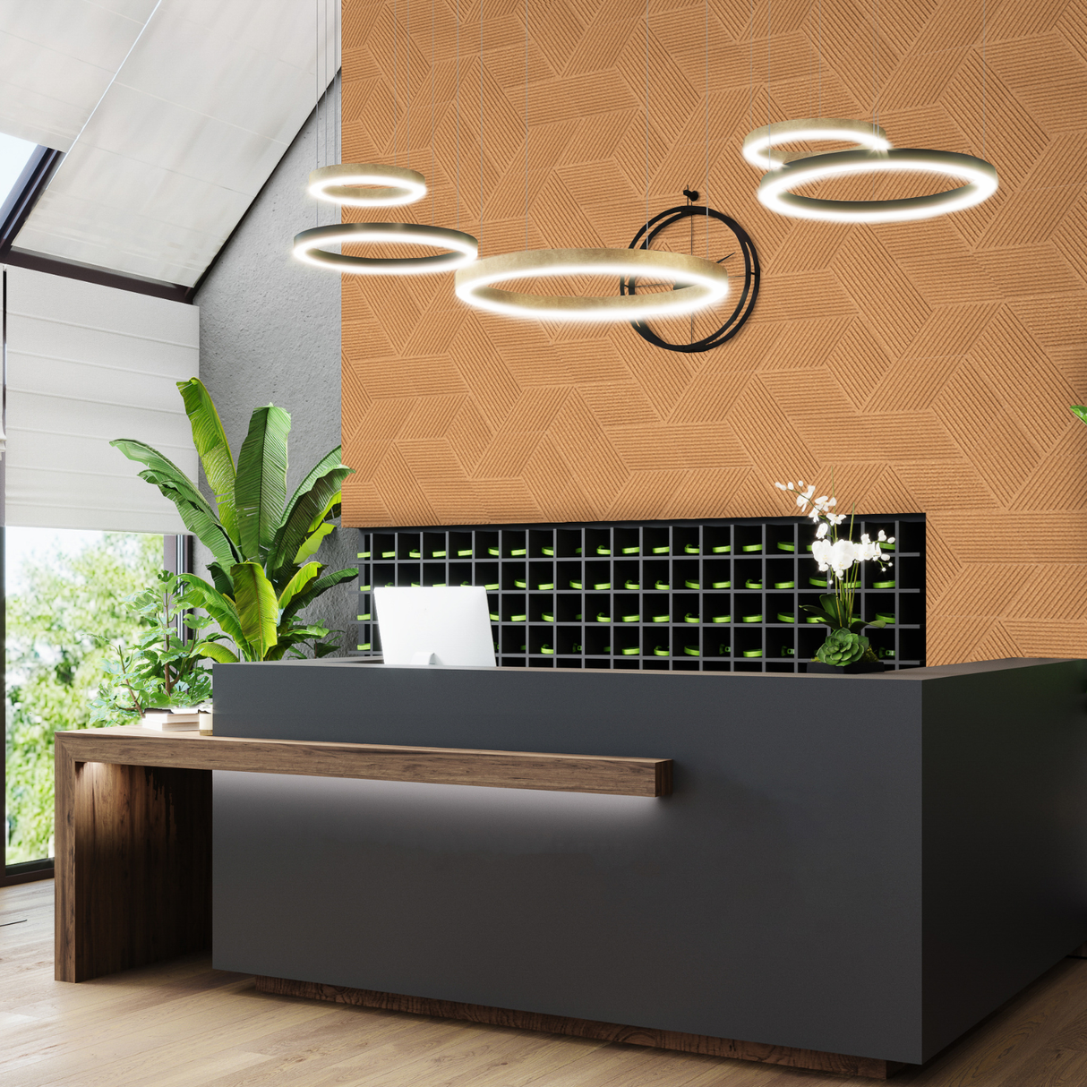 Stripe Rhombus Cork Tiles - 6 Tiles Box