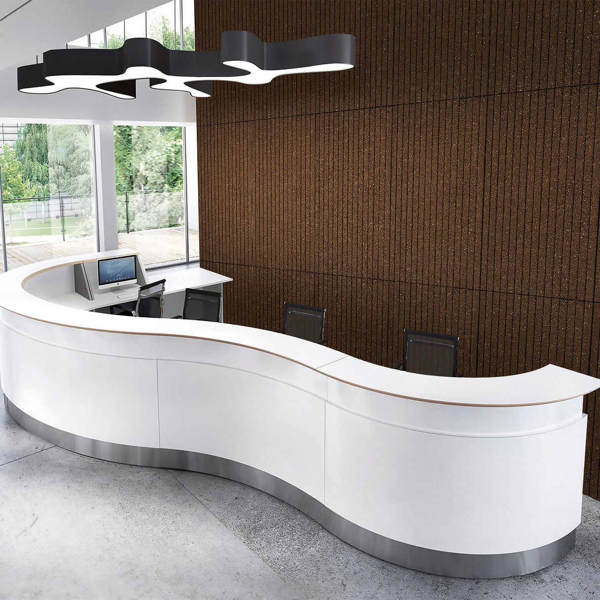 Stripes - Cork Panels in Natural Black Color