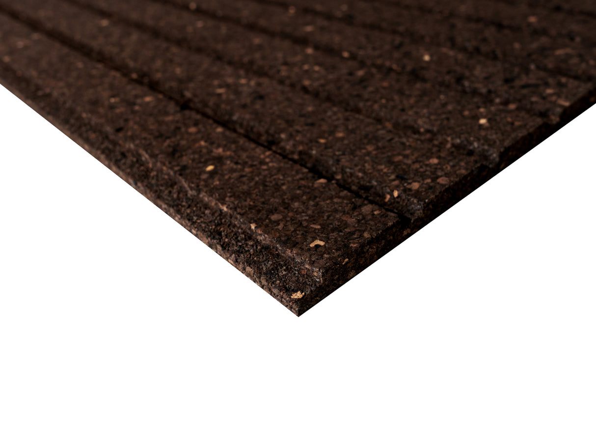 Stripes - Cork Panels in Natural Black Color