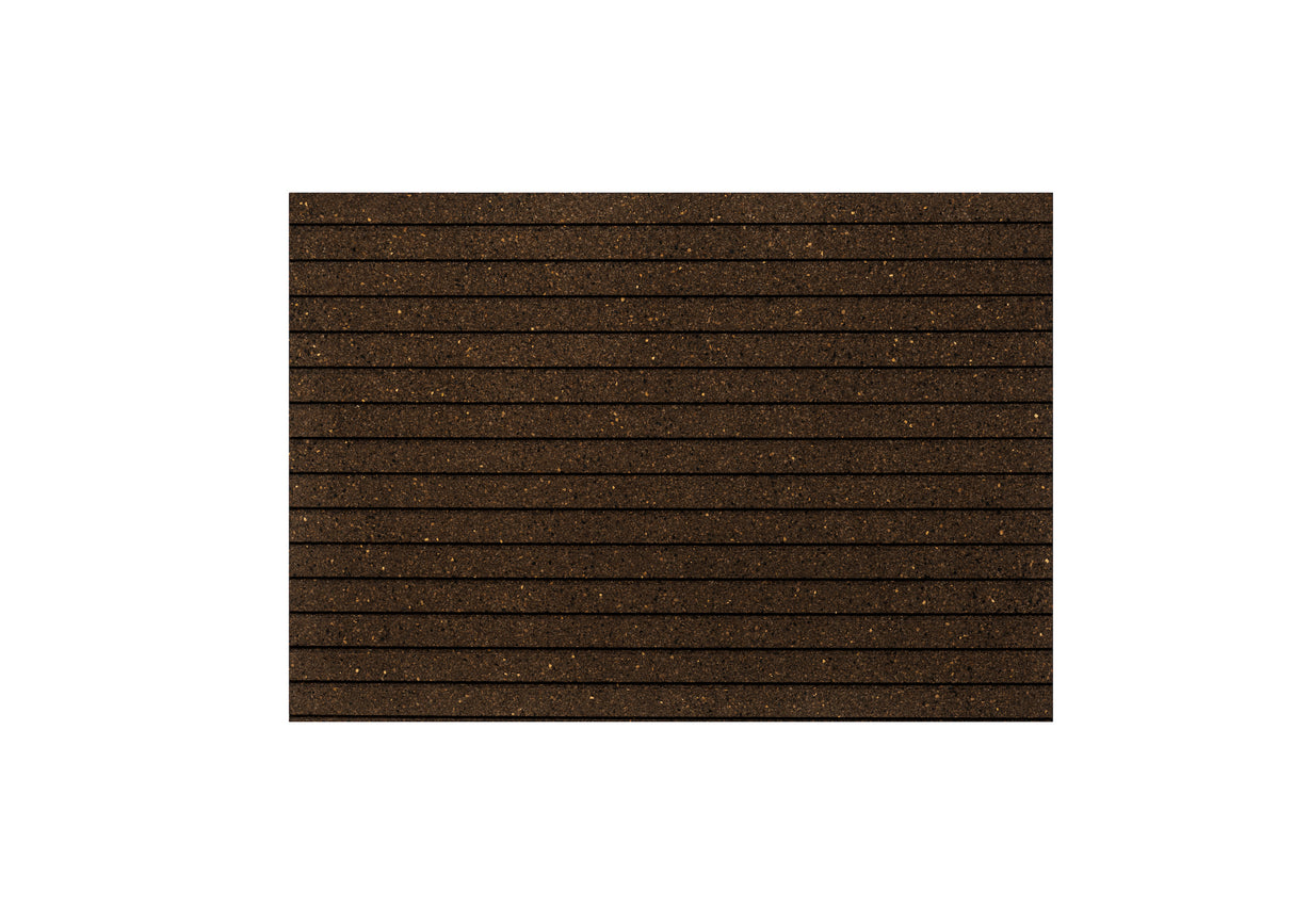 Stripes - Cork Panels in Natural Black Color