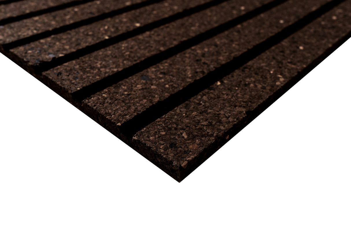 Stripes - Cork Panels in Natural Black Color