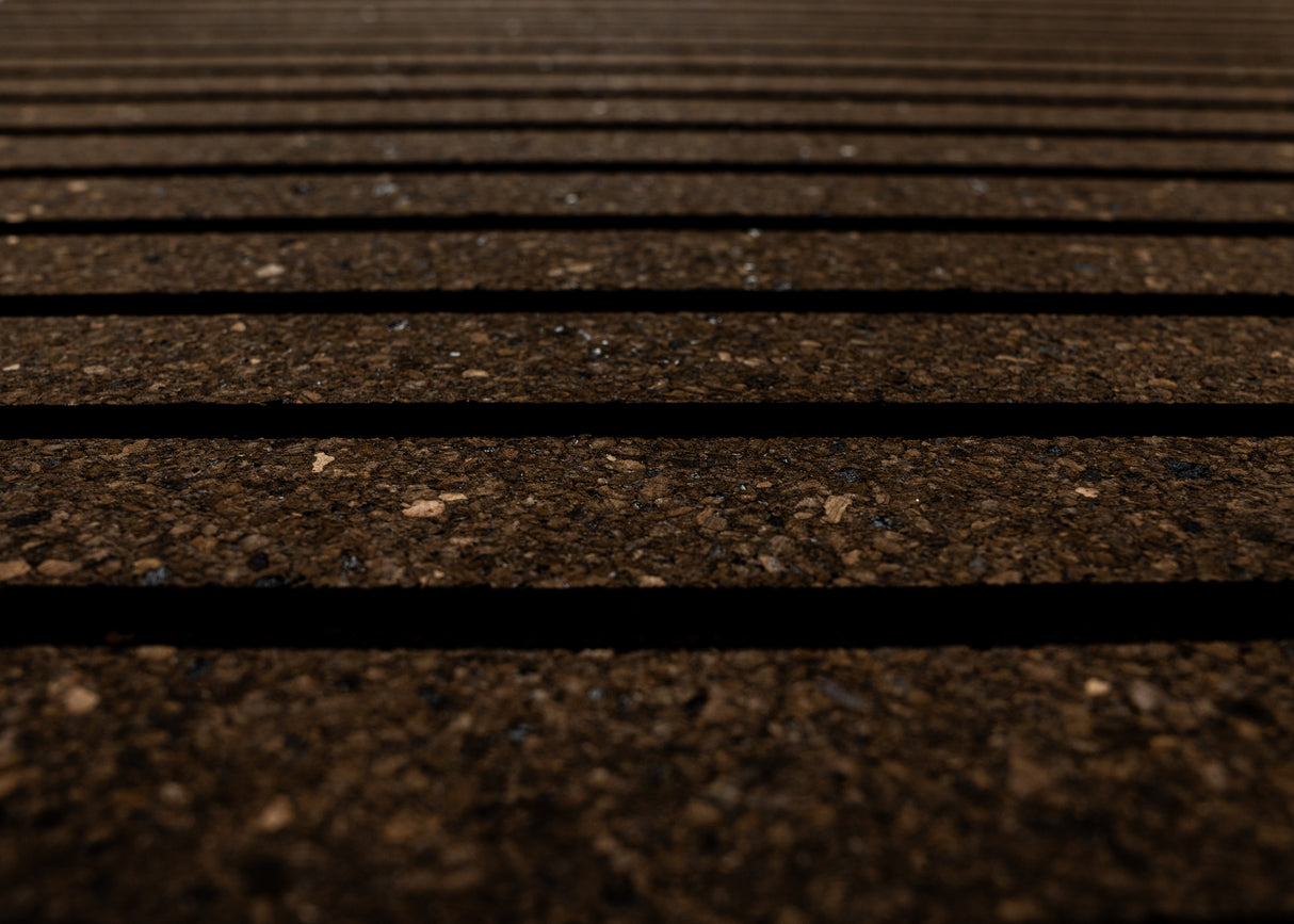 Stripes - Cork Panels in Natural Black Color