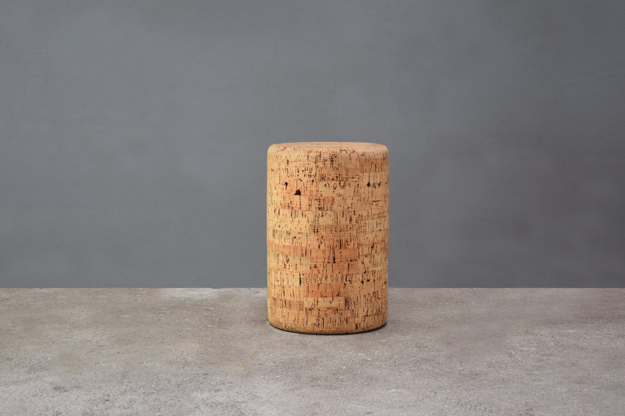 Solid Cork Barrel Stool or Side Table