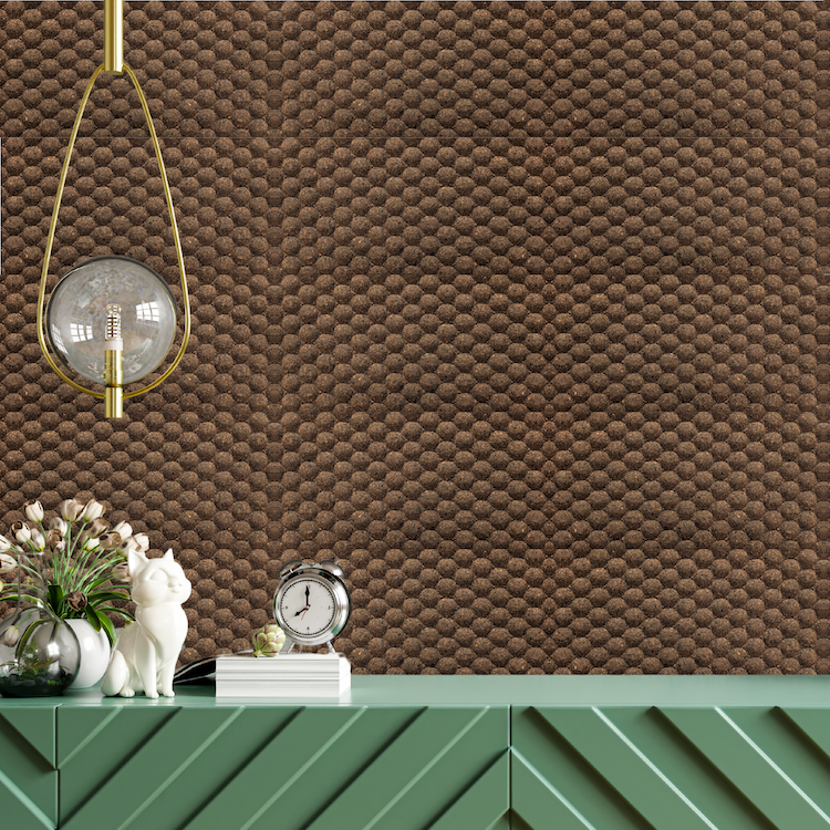 Golf - Cork Wall Panels in Natural Black Color
