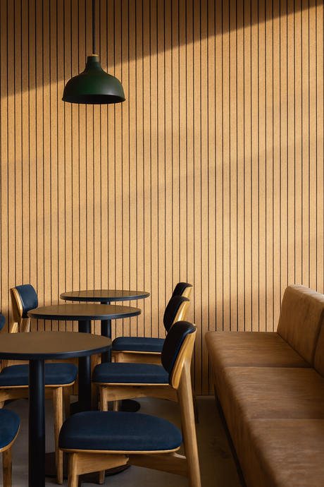 3D Stripe Cork Wall Tiles: Eco-Style Accent by OakViva