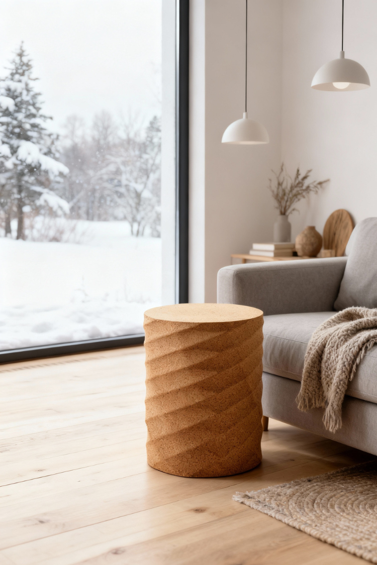 Forms Cork Stool by OakViva: Eco-Friendly Cork Furniture