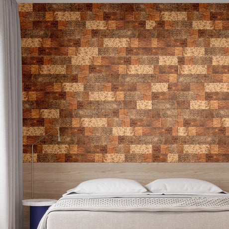 Rustic Wide Cork Wall Panels by OakViva: Luxury & Sound