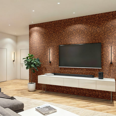 Rustic Walnut Dark Cork Wall Tiles: Warm, Quiet Walls