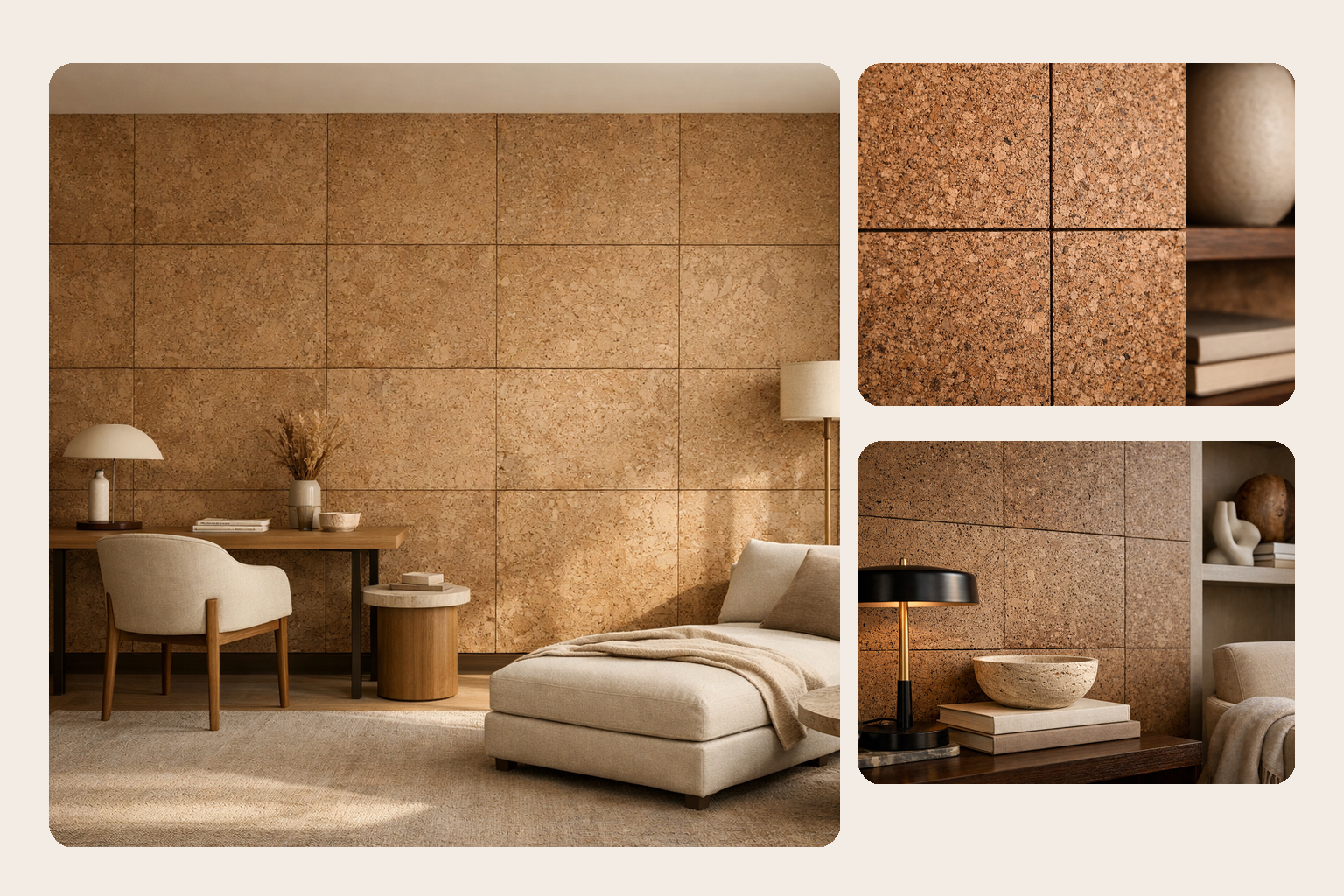 Quiet Luxury with Textural Cork Walls
