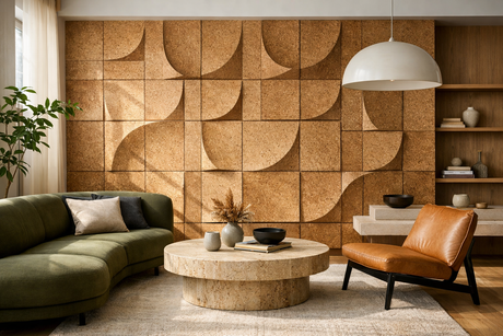 Sculpted Cork Wall Cladding: 8 Ideas for Warm, Modern Interiors