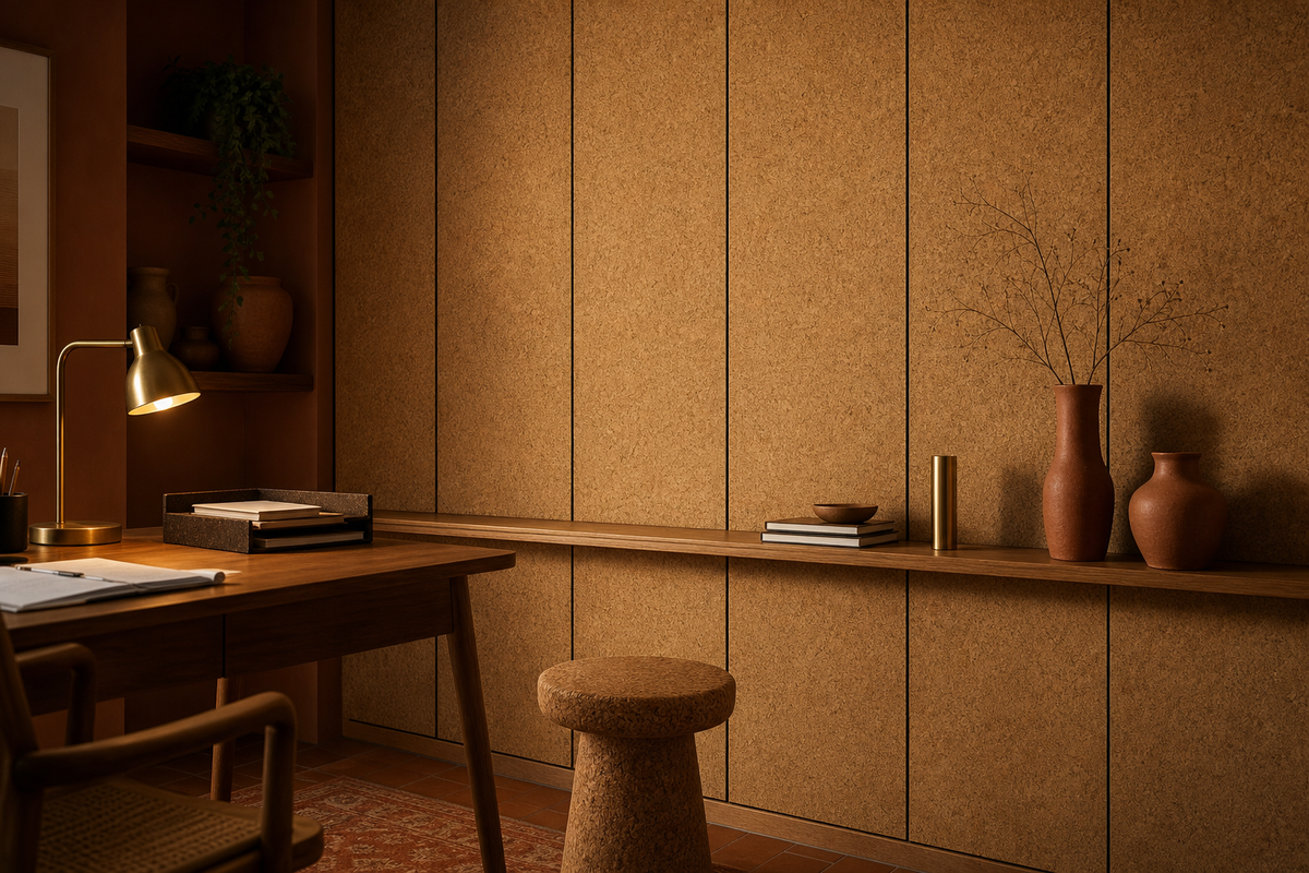 Large Cork Wall Panels: 8 Design-Forward Feature Wall Ideas