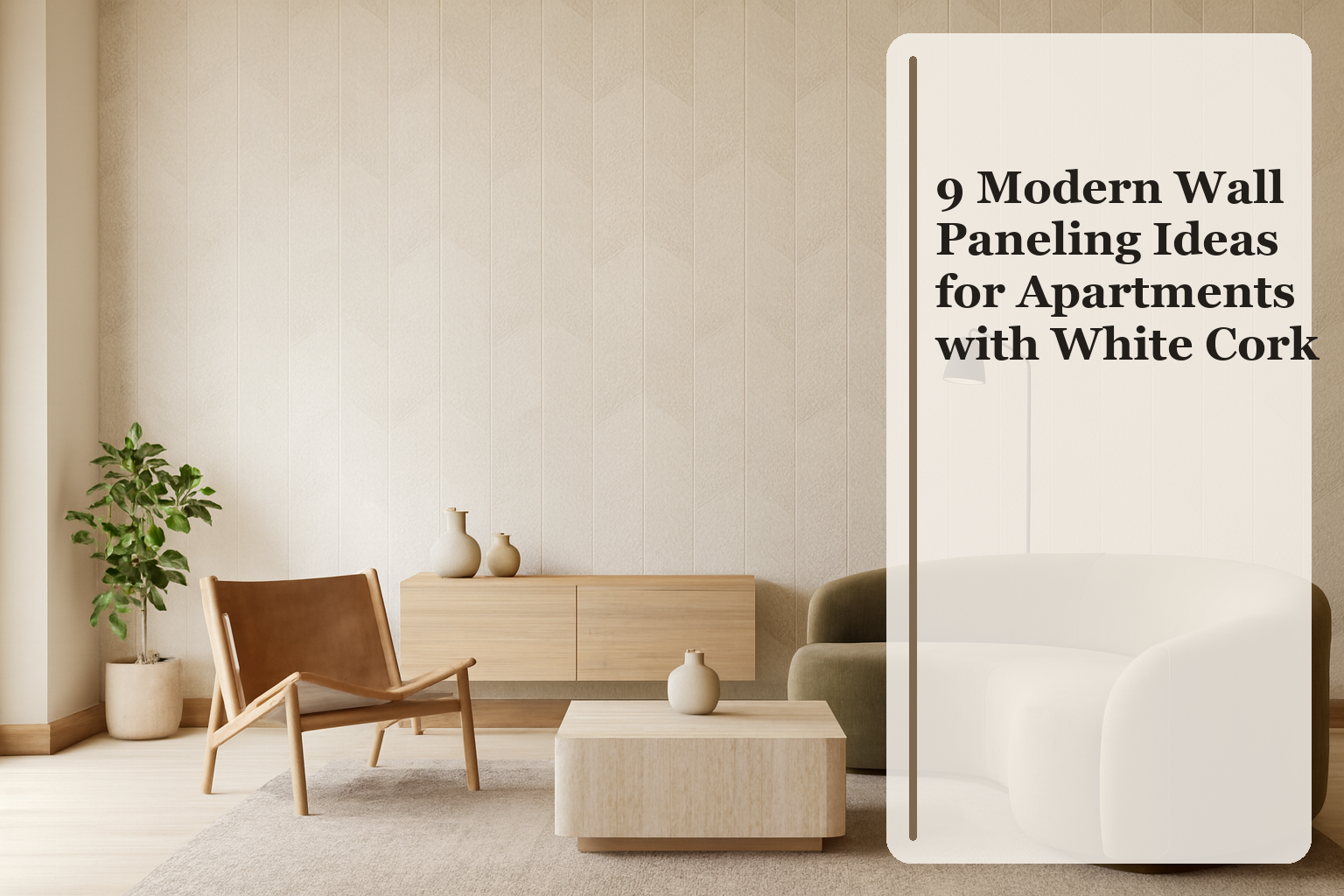 9 Modern Wall Paneling Ideas for Apartments with White Cork