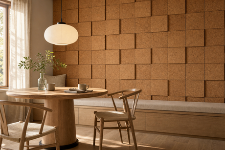Cork Wall Squares: 8 Sculptural, Sound-Softening Ideas