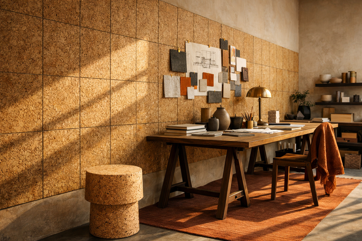Decorative Cork Wall Tiles: 8 Refined Ideas for Calm Interiors