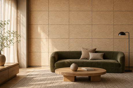 Modern Wall Cladding: 3D Cork Ideas for Calm, Warm Rooms