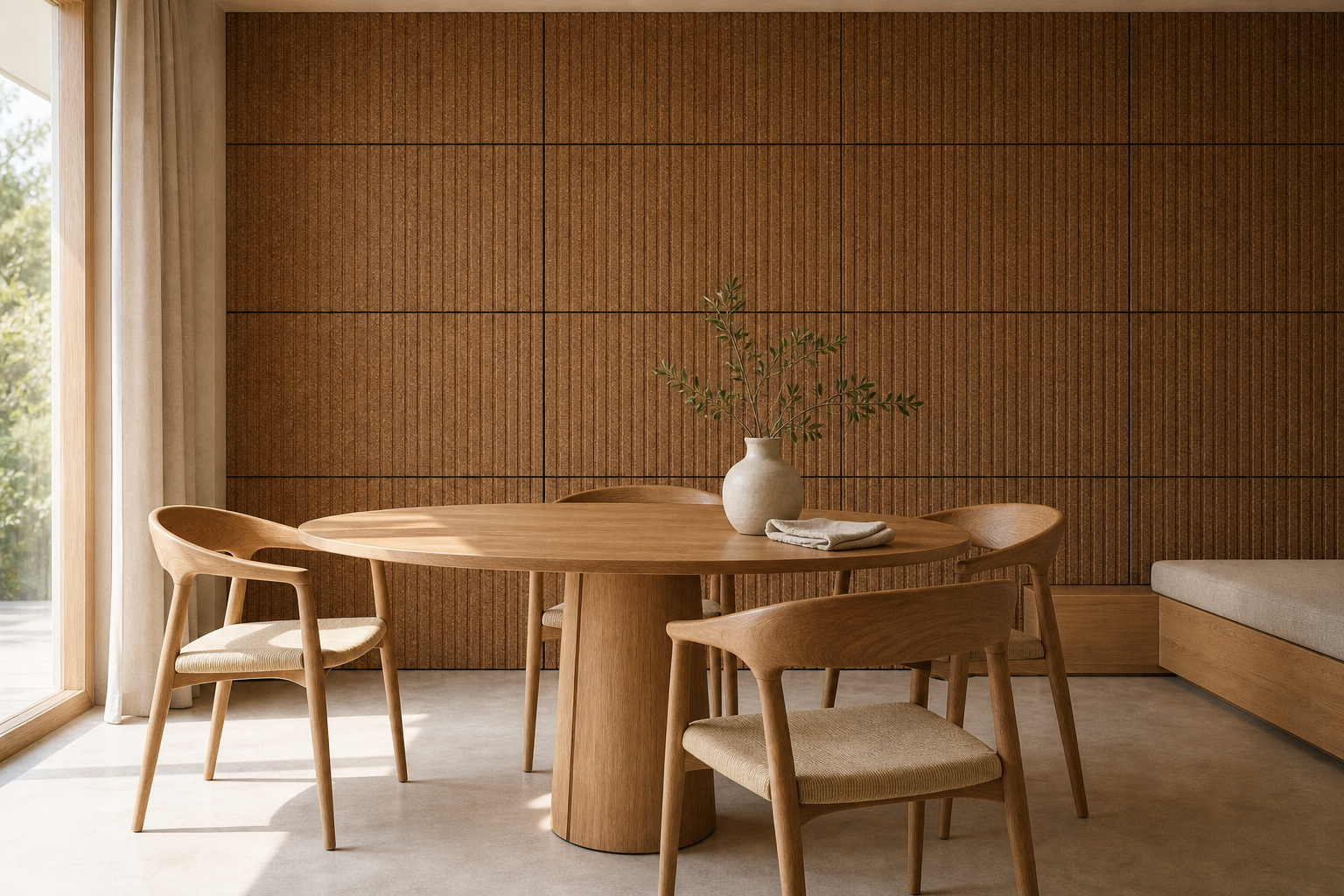 Sculptural Walls: 3D Cork Panels for Calm, Modern Spaces