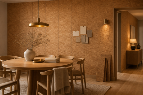 Pin-Friendly Cork Feature Walls for Calm, Creative Spaces
