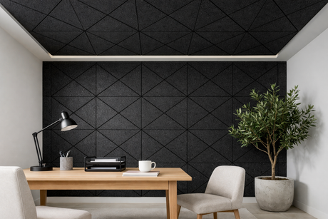 8 Designer Ideas for Cork Board-Inspired Ceiling Tiles