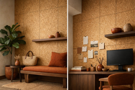 Vertical Cork Board Walls: Smart Ideas for Halls and Home Offices