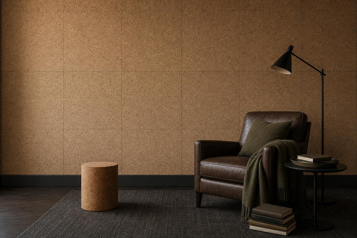 Cork Wall Covering Ideas for Calm, Textured Modern Spaces