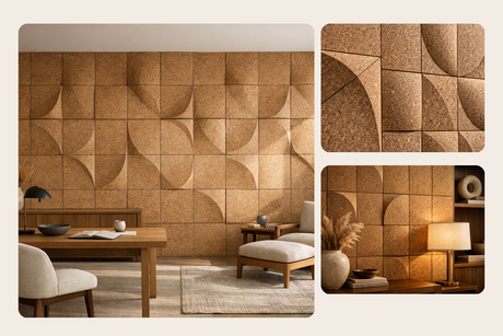 Feature Wall Inspiration: Sculptural Cork Panels and Tiles