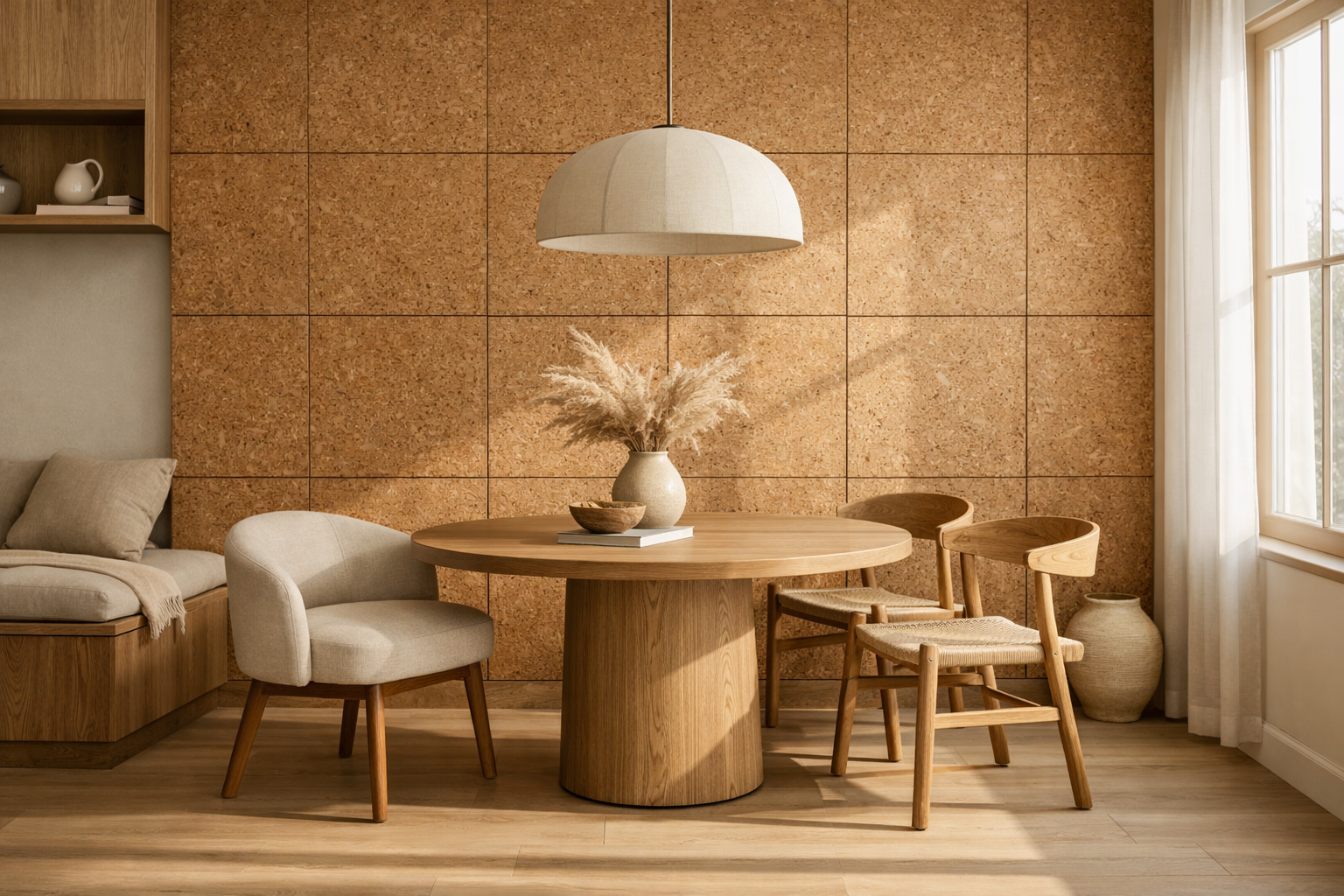 Designing a Calm Cork Board Office Wall