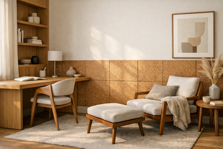 Bottom Half Of Wall Panel: Modern Cork Wainscoting Ideas