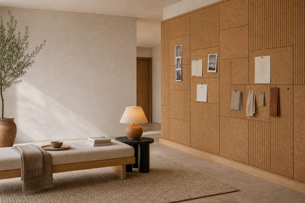Elevated Cork Board Wall Decor Ideas for Calm Interiors