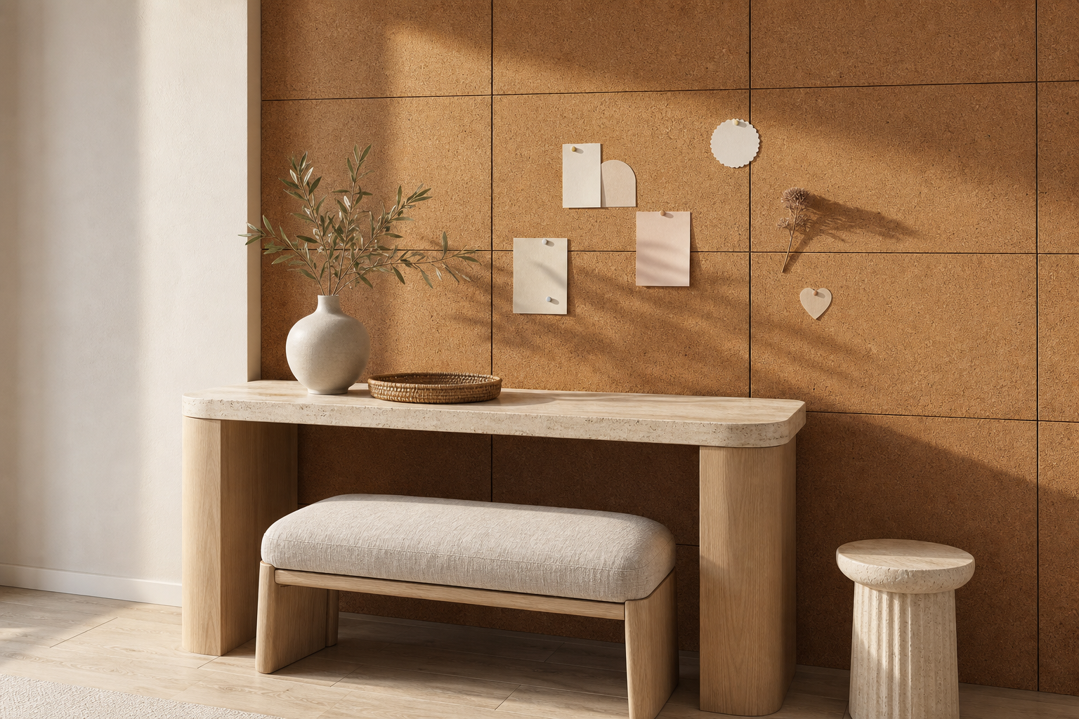9 Cute Cork Board Ideas for Warm, Textured Inspiration Walls