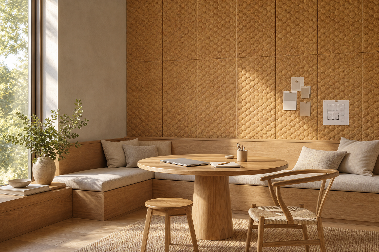 7 Cork Wall Board Ideas for Warm, Acoustic Home Offices