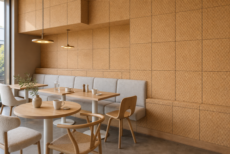 Restaurant Design Inspo: Layered Cork Walls With Soul