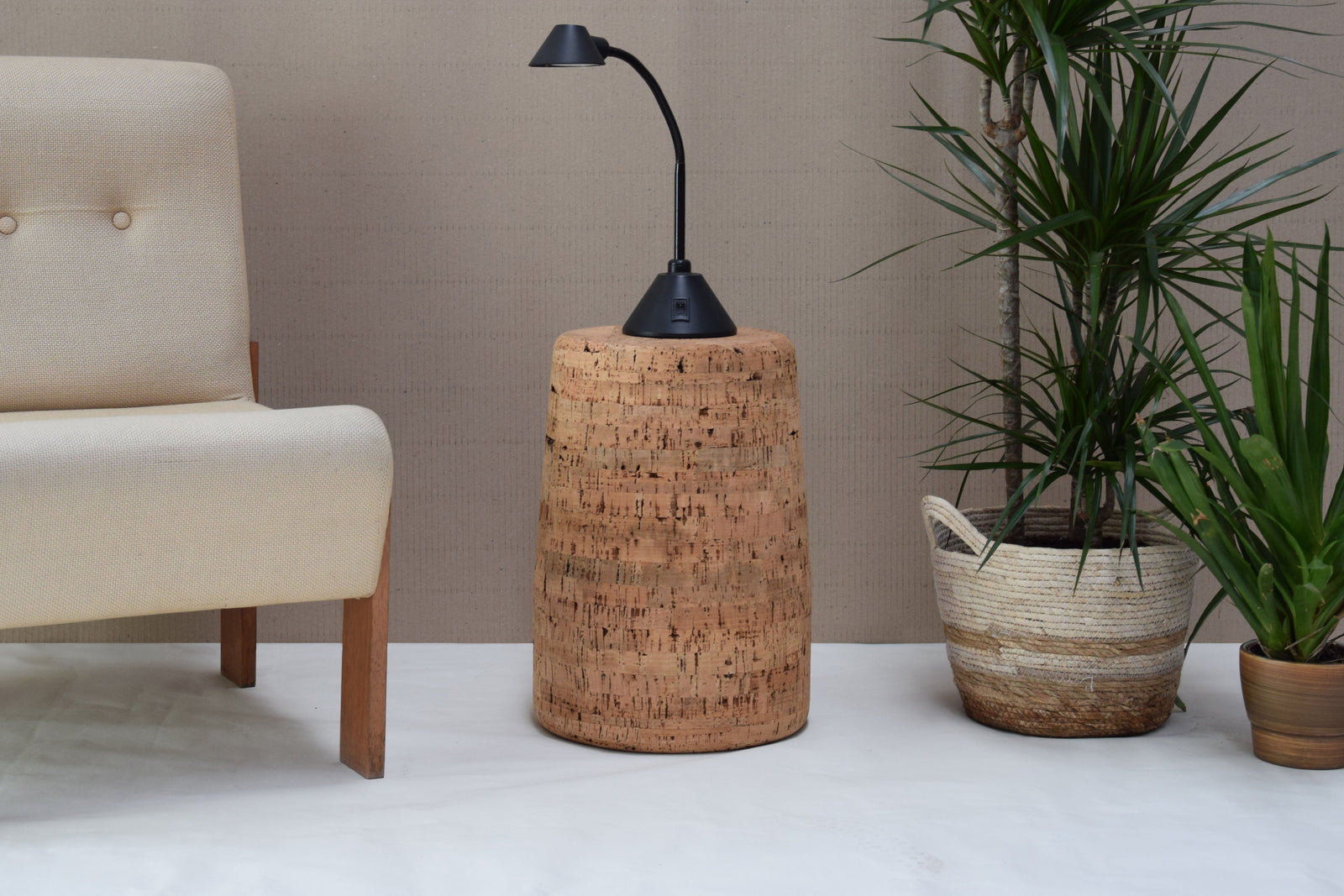 Solid Cork Tower Stool: Natural Cork Furniture for Modern Living