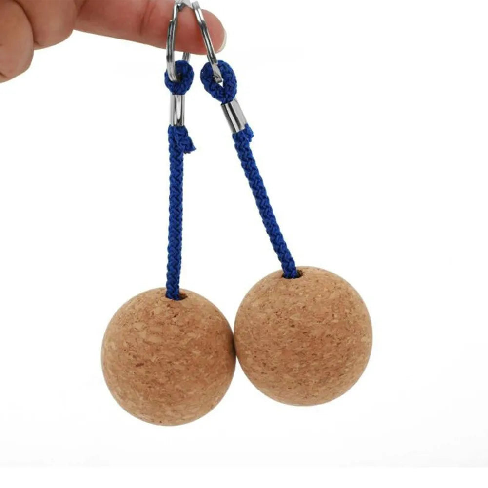 Floating Cork Ball Keychains — Set of 2