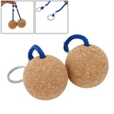 Floating Cork Ball Keychains — Set of 2
