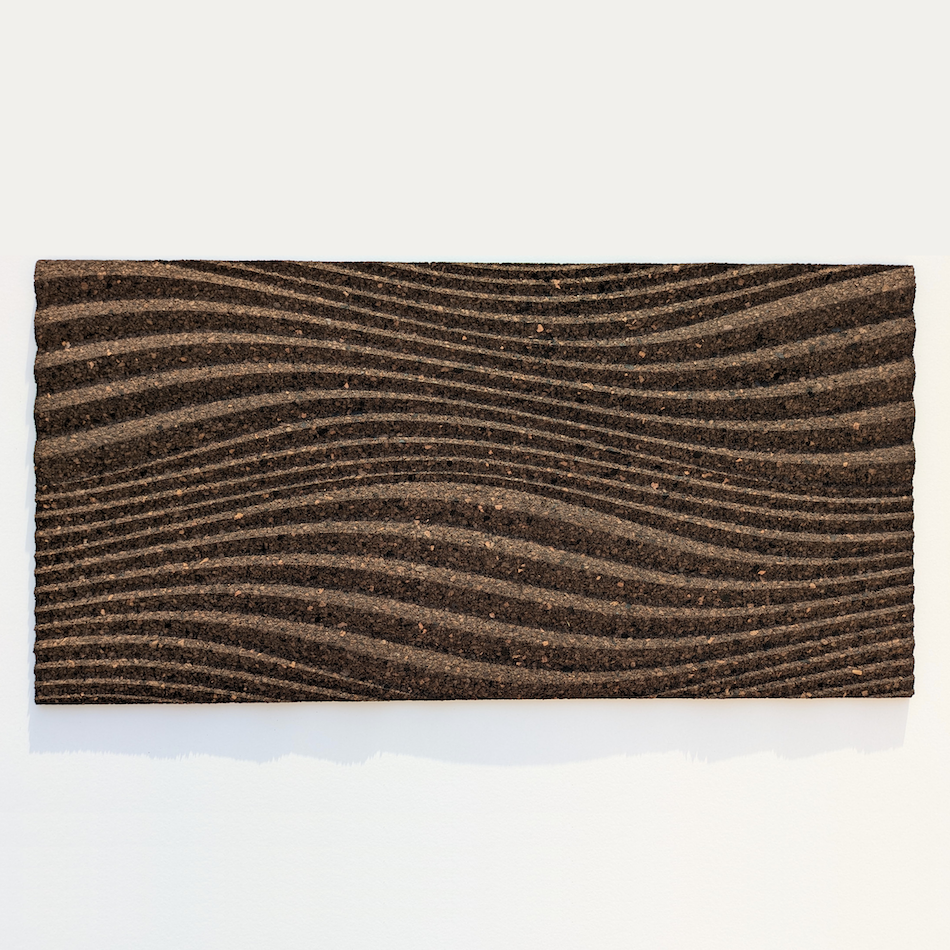 Grace - 3D Cork Wall Tiles in Natural Black Color